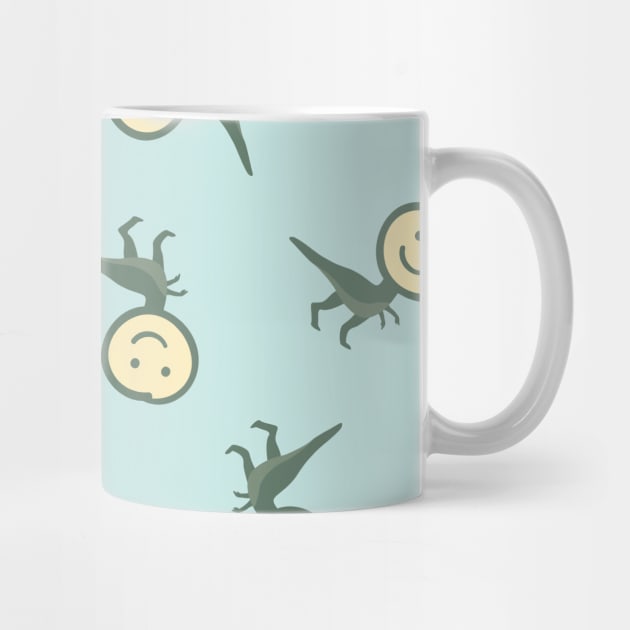 Smiley Face Cartoon Dinosaur by Spindriftdesigns